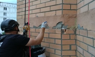Обследование фасада здания в Балашихе в октябре